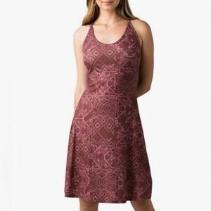 Prana Mauve Patterned Racerback Dress